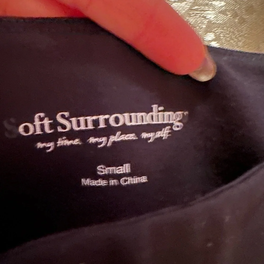 Soft Surroundings Small Athletic Black High Rise Leggings with Pockets Comfy